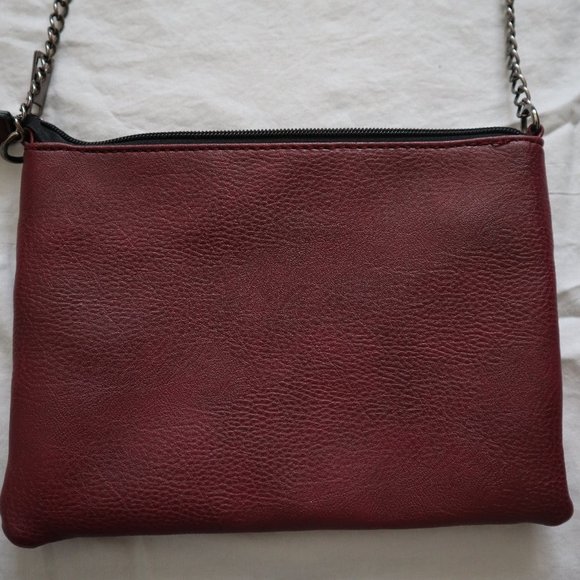 Mix No. 6 Crossbody Bag Chevron Chain Burgundy - Picture 3 of 10